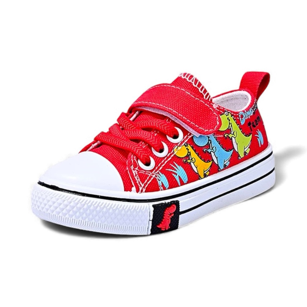 Kids Red Dinosaur Sneakers